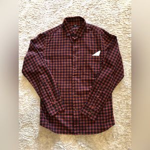 Uniqlo Men Flannel Checked Long-Sleeve Shirt. Size : S